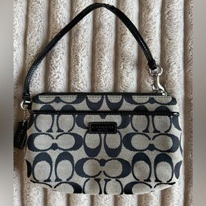 Coach Signature Canvas Wristlet